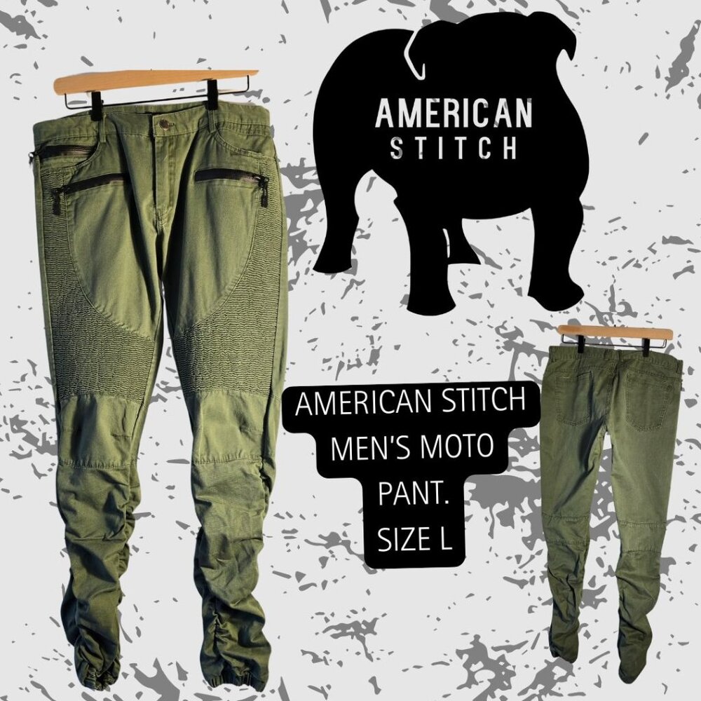 American Stitch Men's moto pant, size L